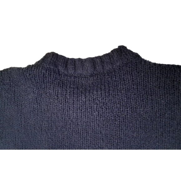 Aerie Oversized Wool Blend Super Soft Knit Sweater Navy Blue Women's XS - Picture 7 of 8